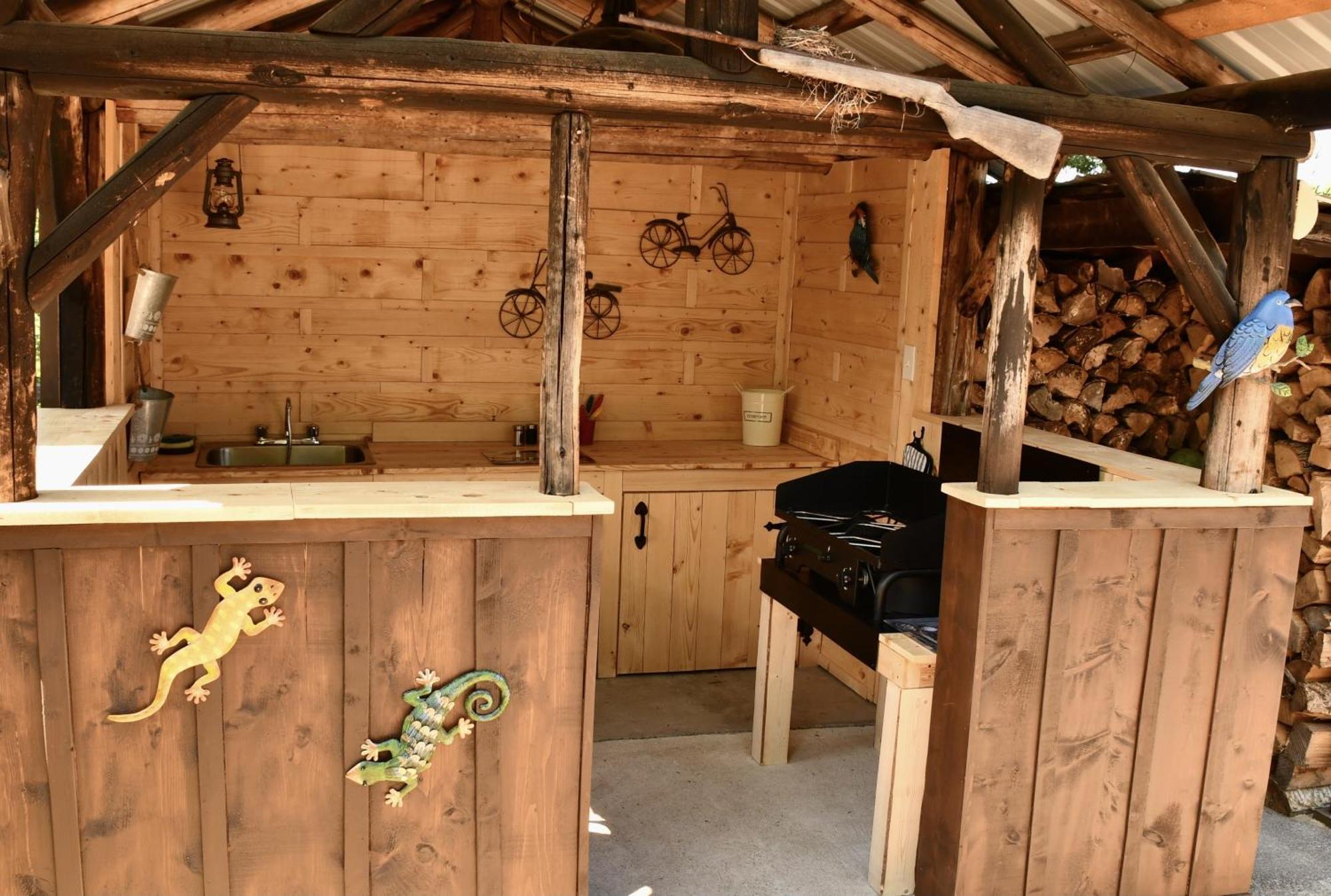 Domaine Le Bostonnais - Le Village En Bois Rond La Tuque Exterior foto